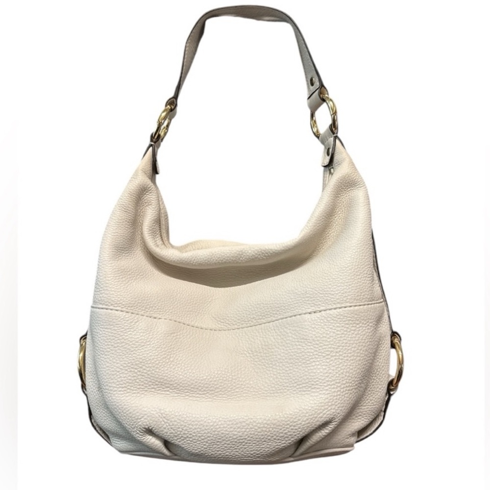 EUC cream colored Michael Kors White Leather Shoulder Bag - Picture 4 of 8